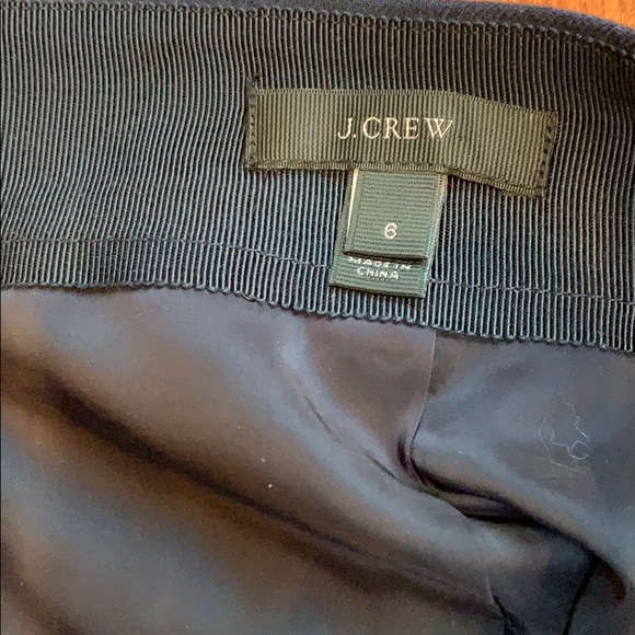 J. Crew Scallop Trim Mini Skirt Navy Size 6 - Picture 3 of 5